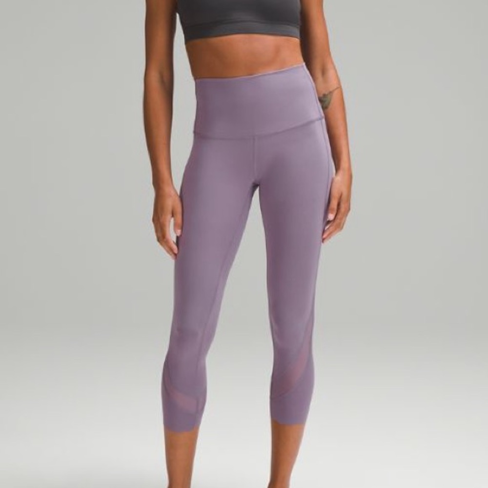 lululemon wunder under scalloped hem high rise leggings 23”